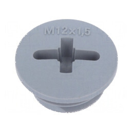 Capac de protecție M12 1,5 IP68 din poliamidă gri închis pentru cabluri de 6mm | Electronic-mag.ro | Componente Electronice