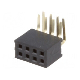 Conector şiruri pini soclu mamă 8 pini unghi 90° 1,27mm | Electronic-mag.ro | Componente Electronice