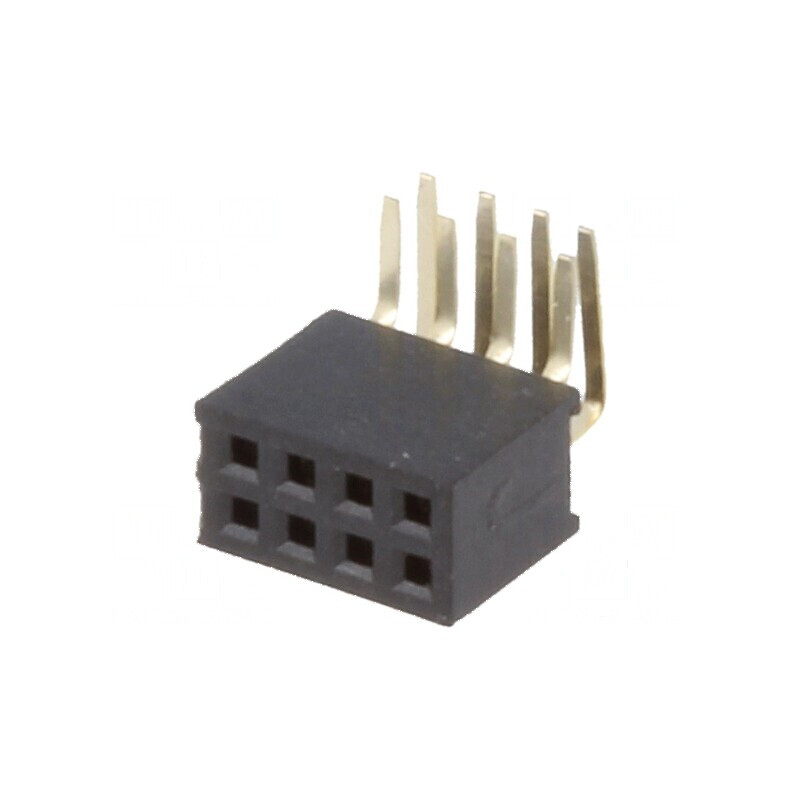 Conector şiruri pini soclu mamă 8 pini unghi 90° 1,27mm | Electronic-mag.ro | Componente Electronice