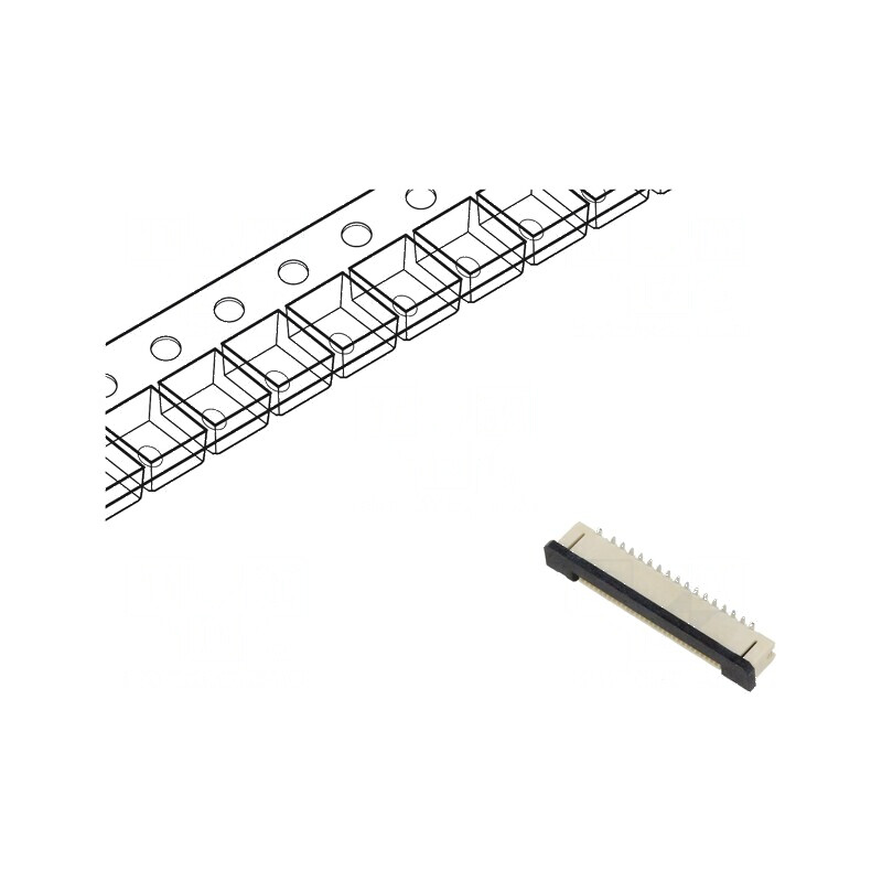 Conector FFC/FPC Verticale ZIF SMT 30 PIN 30V 0,5A Cositorit | Electronic-mag.ro | Componente Electronice Conector FFC/FPC Verticale ZIF SMT 30 PIN 30V 0,5A Cositorit | Electronic-mag.ro | Componente Electronice