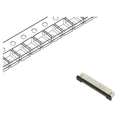 Conector FFC/FPC Verticale ZIF SMT 30 PIN 30V 0,5A Cositorit | Electronic-mag.ro | Componente Electronice