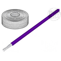 Cablu H05Z-K 1mm² FRNC violet, 300V/500V, Clasa 5 - Litat Cu | Electronic-mag.ro | Componente Electronice
