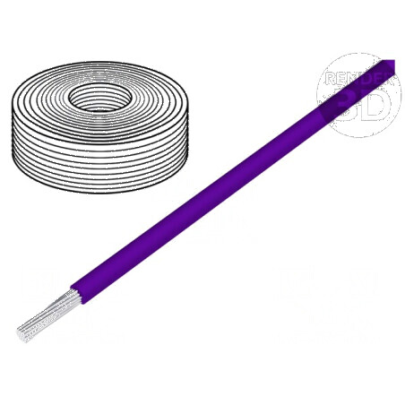 Cablu H05Z-K 1mm² FRNC violet, 300V/500V, Clasa 5 - Litat Cu | Electronic-mag.ro | Componente Electronice