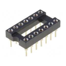Soclu pentru Circuite Integrate DIP14 cu Raster de 2,54mm THT - Precizie Ridicată | Electronic-mag.ro | Componente Electronice