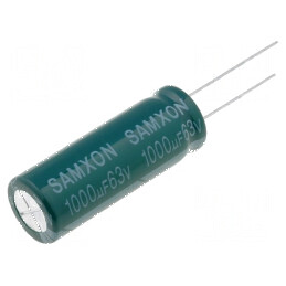Condensator Electrolitic Low ESR THT 1000uF 63VDC Ø12,5x35mm - Componentă Electronică de Înaltă Performanță | Electronic-mag.ro | Componente Electronice