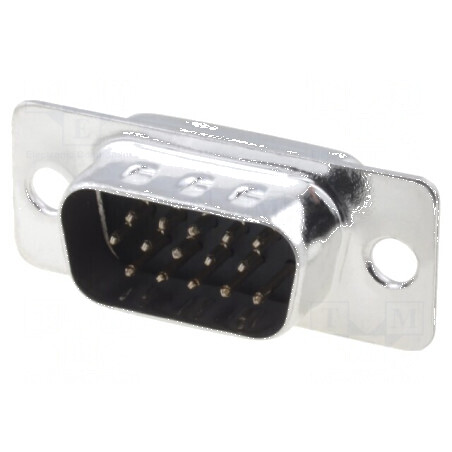 Mufă D-Sub HD PIN 15 Tată cu Cablu de Lipire 5A 250V - Conector Profesional | Electronic-mag.ro | Componente Electronice