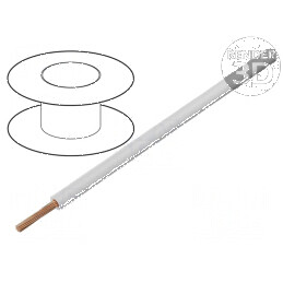 Cablu H05V-K, litat cu cupru 0,35mm², PVC alb, 300V/500V, 25m | Electronic-mag.ro | Componente Electronice