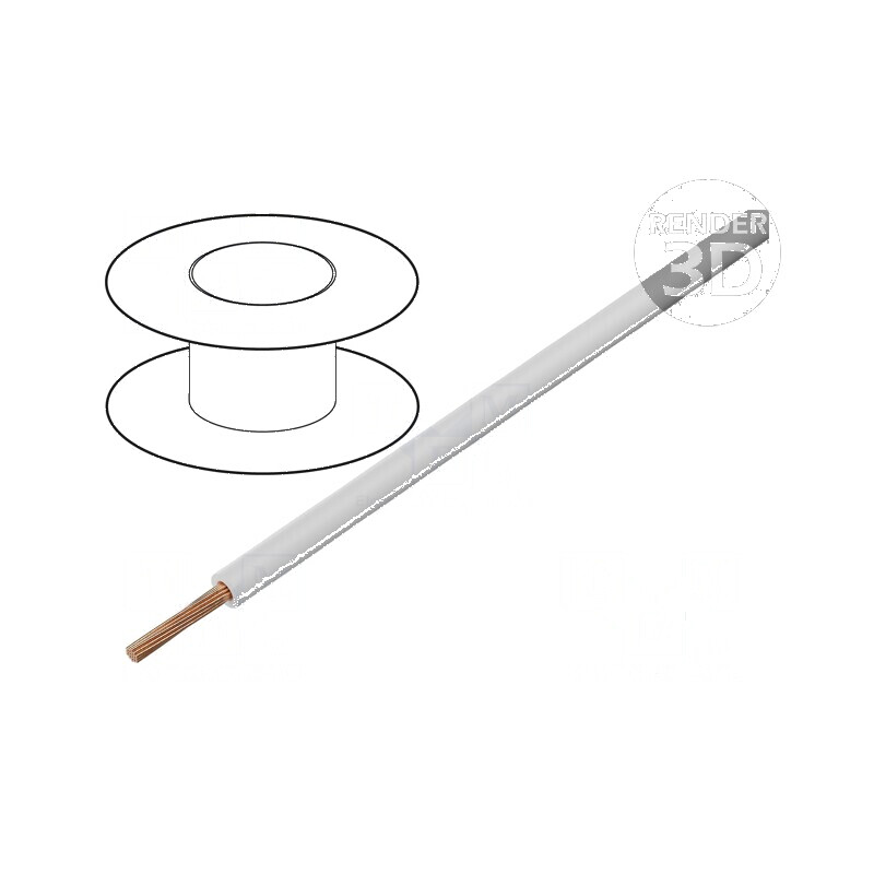 Cablu H05V-K, litat cu cupru 0,35mm², PVC alb, 300V/500V, 25m | Electronic-mag.ro | Componente Electronice Cablu H05V-K, litat cu cupru 0,35mm², PVC alb, 300V/500V, 25m | Electronic-mag.ro | Componente Electronice