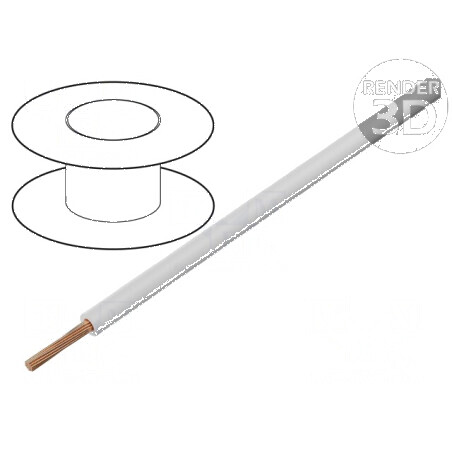 Cablu H05V-K, litat cu cupru 0,35mm², PVC alb, 300V/500V, 25m | Electronic-mag.ro | Componente Electronice