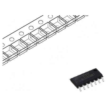 Amplificator Operațional SO14 3÷23VDC cu Rola și Bandă - Curent de Bias 10pA | Electronic-mag.ro | Componente Electronice