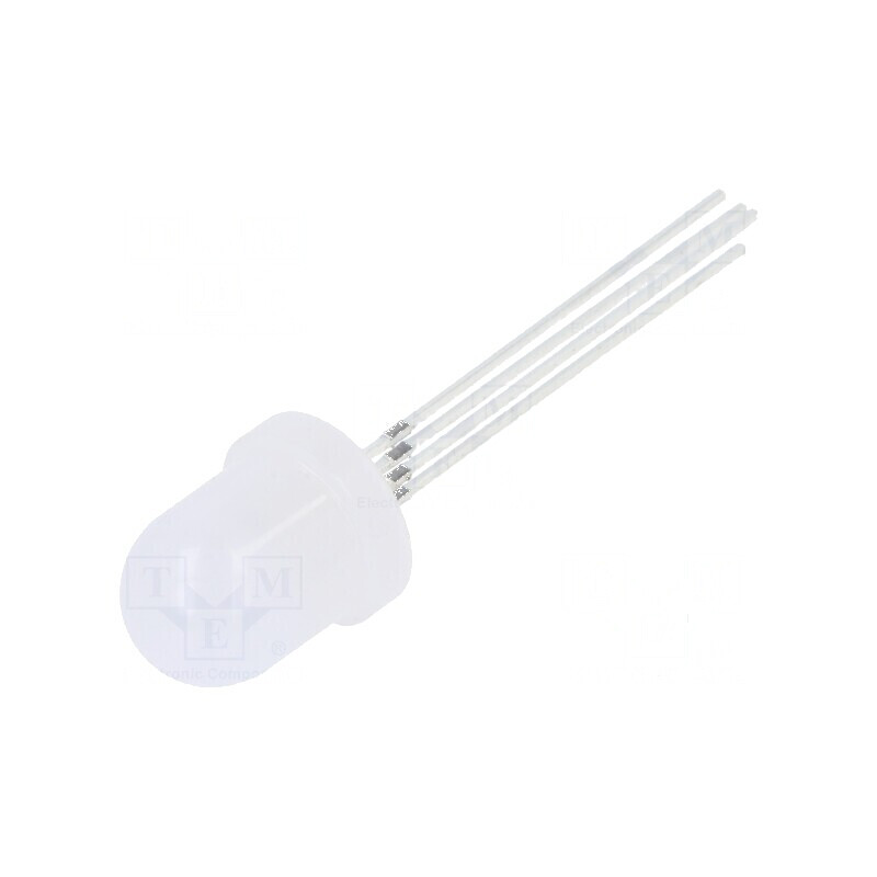 LED RGB 8mm Convex cu Unghi de 60° - Tensiune de Funcționare 3÷15VDC, Nr. Term: 4 | Electronic-mag.ro | Componente Electronice