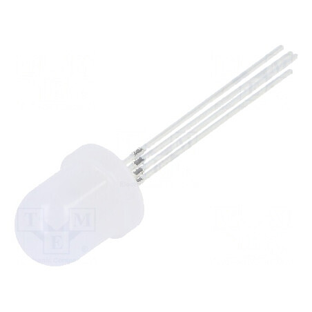 LED RGB 8mm Convex cu Unghi de 60° - Tensiune de Funcționare 3÷15VDC, Nr. Term: 4 | Electronic-mag.ro | Componente Electronice