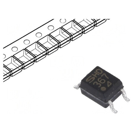 Optocuplor SMD cu 1 Canal, Iesire Tranzistori, Izolatie 3,75kV, Tensiune Colector-Emetator 80V | Electronic-mag.ro | Componente Electronice
