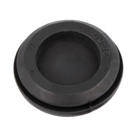 Manșon cu Cap Adâncit pentru Ø Orificiu Montare 22,5mm și Ø Orificiu 16mm, Negru | Electronic-mag.ro | Componente Electronice