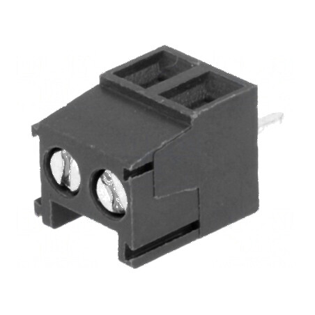 Regletă de conexiuni pentru PCB, unghi 90°, 3,5mm, 2 piste, 1mm² | Electronic-mag.ro | Componente Electronice