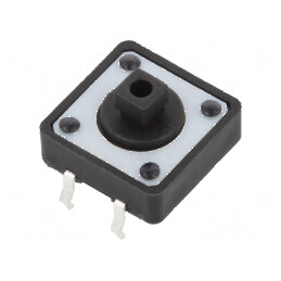 Microîntrerupător TACT SPST-NO 0,05A/12VDC THT Poz: 2 1,57N | Electronic-mag.ro | Componente Electronice
