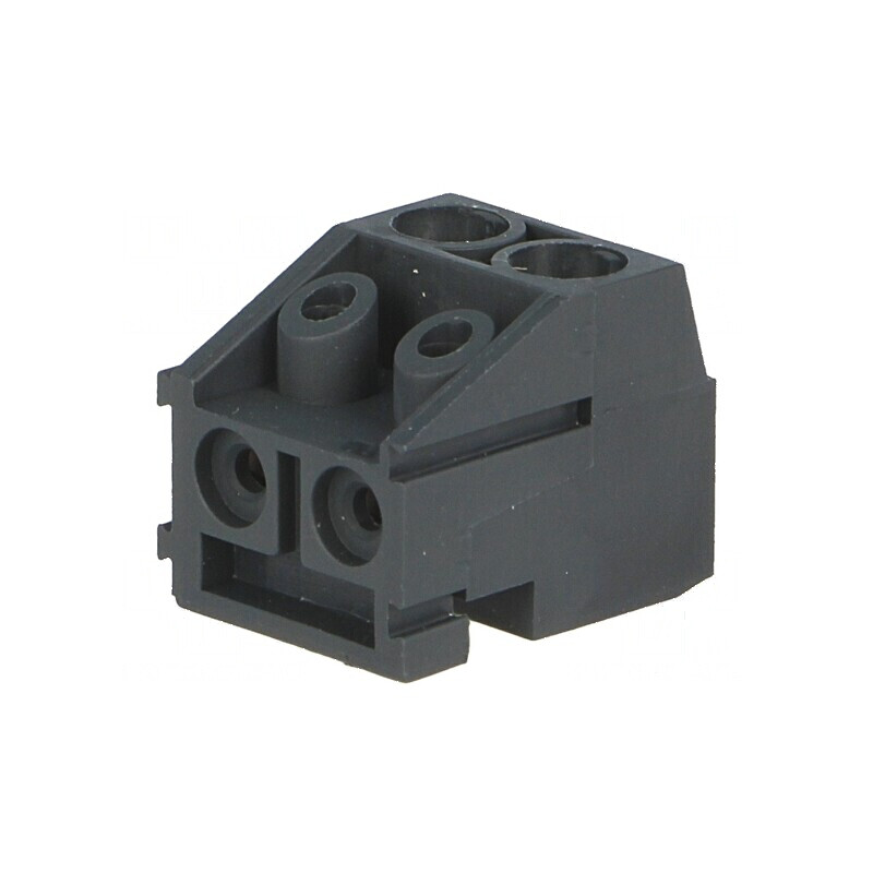 Regletă de conexiuni deconectabilă 5mm, 2 piste, unghi 90° pentru instalații electrice | Electronic-mag.ro | Componente Electronice