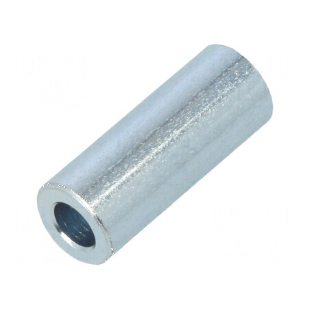 Manșon distanțier cilindric din oțel zincat 15mm, Diametru exterior 6mm | Electronic-mag.ro | Componente Electronice