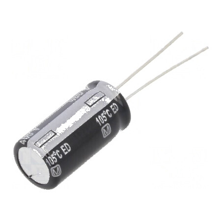 Condensator Electrolitic THT 10µF 400VDC Ø10x20mm cu Raster de 5mm | Electronic-mag.ro | Componente Electronice