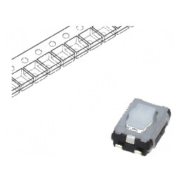 Microîntrerupător TACT SPST Poz: 2 0,02A/15VDC SMT 2,1mm fără terminale | Electronic-mag.ro | Componente Electronice