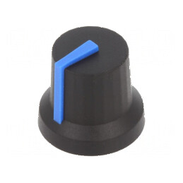 Buton Rotativ cu Indicator din Guma și Plastic - Øax: 6mm, Dimensiuni Ø16,8x14,5mm | Electronic-mag.ro | Componente Electronice