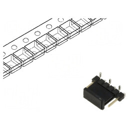 Conector SMT 2,54mm cu 6 Pini Tată pentru Şiruri Pini | Electronic-mag.ro | Componente Electronice
