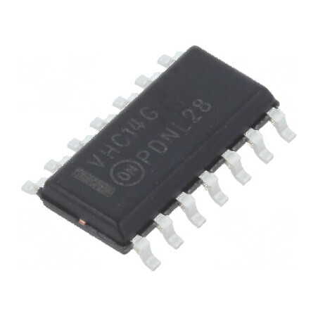 IC Digital NOT 6 IN 1 CMOS SMD SO14 - Tensiune 2-5,5V DC, Interval Temperatură -55 până la 125°C | Electronic-mag.ro | Componente Electronice
