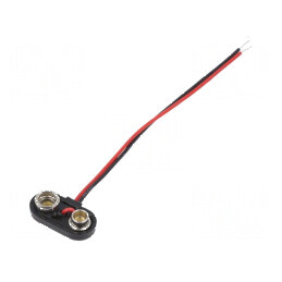 Conector 6F22 cu cabluri de 100mm pentru baterii 6F22/6LR61 - Nr. bat: 1 | Electronic-mag.ro | Componente Electronice