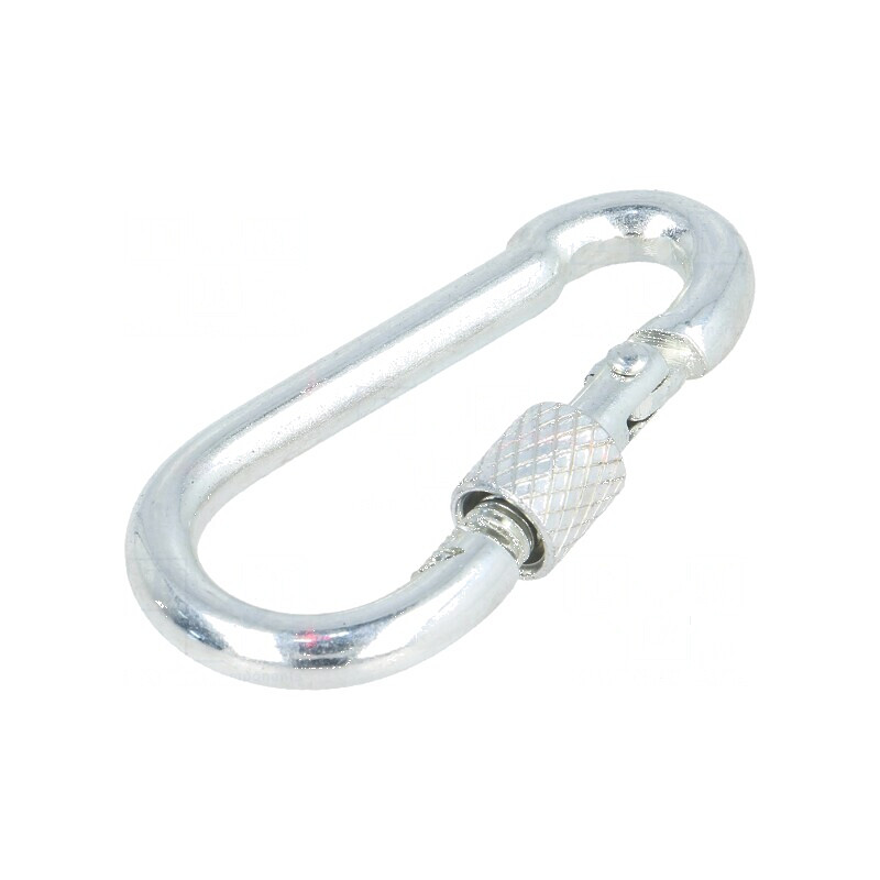 Carabină din oțel zincat pentru cabluri, lungime 50mm, diametru 5mm, cu protecție | Electronic-mag.ro | Componente Electronice