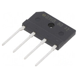 Punte redresoare monofazată Urmax 800V, curent continuu 4A, curent de suprasarcină 120A, plăci de montaj | Electronic-mag.ro | Componente Electronice