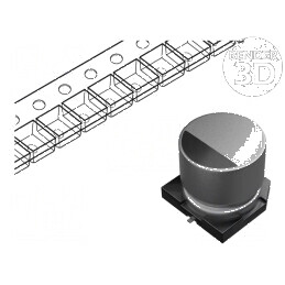 Condensator electrolitic SMD 47µF 35VDC Ø6,3x7,7mm 2000h - Componentă electronică de înaltă calitate | Electronic-mag.ro | Componente Electronice