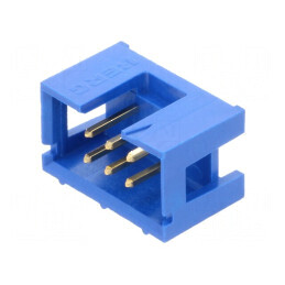 Conector Amphenol 6 pini, pas de 2,54 mm - Conectori electrice profesionale | Electronic-mag.ro | Componente Electronice
