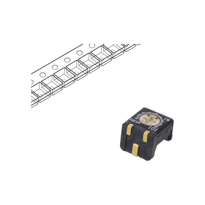 Potenţiometru SMD 100kΩ 250mW de Montare Singură Tură ±20% | Electronic-mag.ro | Componente Electronice Potenţiometru SMD 100kΩ 250mW de Montare Singură Tură ±20% | Electronic-mag.ro | Componente Electronice