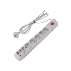 Prelungitor 8 Prize cu Protecție la Supratensiune 10A | Electronic-mag.ro | Componente Electronice