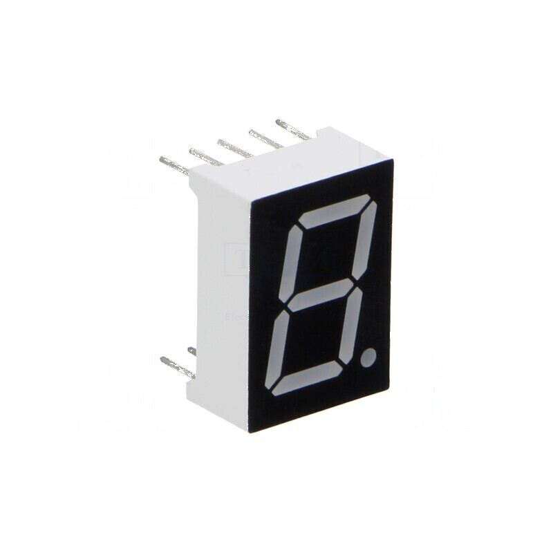 Afișaj LED cu 7 segmente, 13,2mm, 0,52, Nr. car: 1, roșie, 6÷12mcd | Electronic-mag.ro | Componente Electronice Afișaj LED cu 7 segmente, 13,2mm, 0,52, Nr. car: 1, roșie, 6÷12mcd | Electronic-mag.ro | Componente Electronice