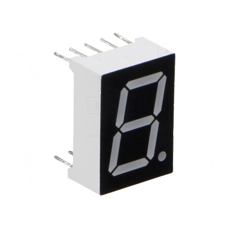 Afișaj LED cu 7 segmente, 13,2mm, 0,52, Nr. car: 1, roșie, 6÷12mcd | Electronic-mag.ro | Componente Electronice