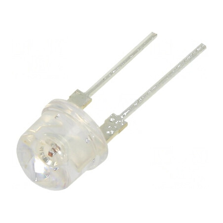 Lampa LED 8mm Roșie 100° Convexă cu Nr. Termic 2 - 14÷18lm | Electronic-mag.ro | Componente Electronice