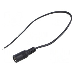 Cablu DC 2x0,5mm² cu Soclu Drept 5,5/2,5 - Negru și Gri | Electronic-mag.ro | Componente Electronice