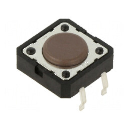 Microîntrerupător TACT SPST-NO 0,05A/12VDC THT - Pozitie 2 Fara Contact | Electronic-mag.ro | Componente Electronice
