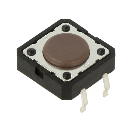 Microîntrerupător TACT SPST-NO 0,05A/12VDC THT - Pozitie 2 Fara Contact | Electronic-mag.ro | Componente Electronice
