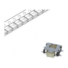Microîntrerupător TACT SPST-NO Pozitie 2 0,05A/12VDC SMT Fără Contacte | Electronic-mag.ro | Componente Electronice