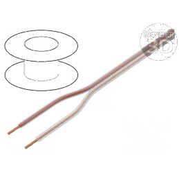 Cablu difuzor 2x0,5mm² litat CCA transparent cu izolație din PVC | Electronic-mag.ro | Componente Electronice