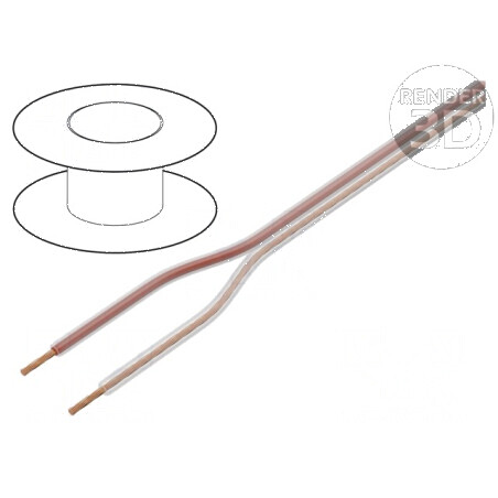Cablu difuzor 2x0,5mm² litat CCA transparent cu izolație din PVC | Electronic-mag.ro | Componente Electronice