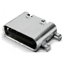 Conector USB C Soclu SMT 16 PIN Orizontale USB 2.0 5A 48VDC - Componentă Electronică Profesională | Electronic-mag.ro | Componente Electronice