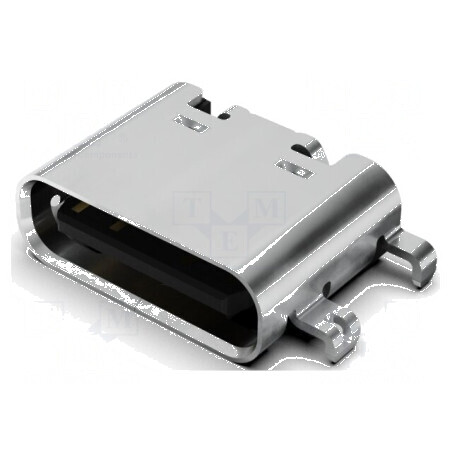Conector USB C Soclu SMT 16 PIN Orizontale USB 2.0 5A 48VDC - Componentă Electronică Profesională | Electronic-mag.ro | Componente Electronice