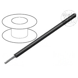 Cablu litat 24AWG PVC Negru 300V - 305m (1000ft) | Electronic-mag.ro | Componente Electronice