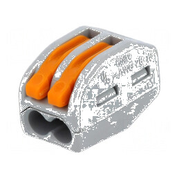 Bornă cu arc 222 cu eliberare rapidă pentru cabluri 0,08÷2,5mm², 400V, 32A | Electronic-mag.ro | Componente Electronice