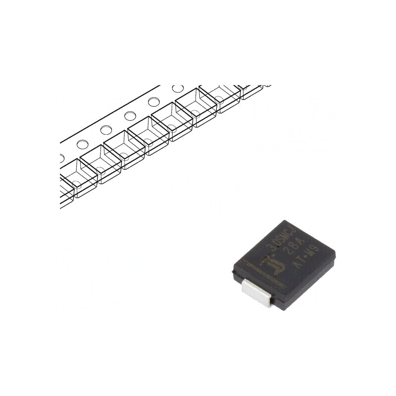 Diodă TVS 3kW 31,1-34,5V 66A Unidirecțională ±5% SMC pentru Protecție Circuit | Electronic-mag.ro | Componente Electronice Diodă TVS 3kW 31,1-34,5V 66A Unidirecțională ±5% SMC pentru Protecție Circuit | Electronic-mag.ro | Componente Electronice