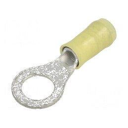 Vârf Inelar M8 Ø 8,3mm pentru Cablu Izolat din Cupru, 3÷6mm², Crimpat | Electronic-mag.ro | Componente Electronice