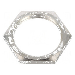 Piuliță M25 din alamă nichelată, 30mm, filet metric cu pas de 1,5 | Electronic-mag.ro | Componente Electronice